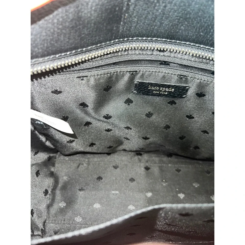 Kate Spade New York Jeanne Black Pebbled Leather Satchel No Crossbody Strap